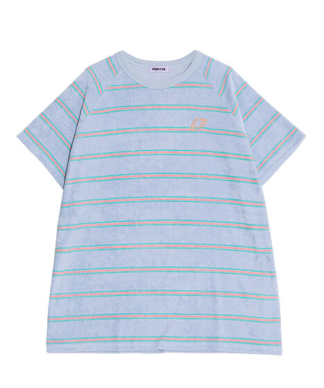 ボーダーパイルビッグTシャツ[商品：PN25SS-063] - PUNYUS
