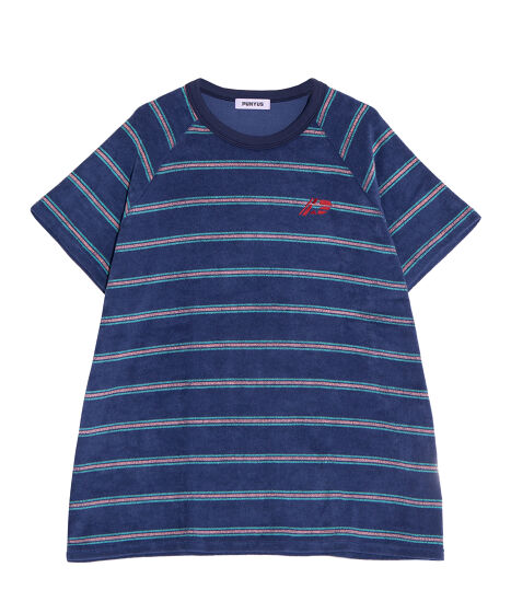 tシャツ ボーダーパイルビッグＴシャツ レディース メンズ ボーダーパイルビッグTシャツ[商品：PN25SS-063] - PUNYUS