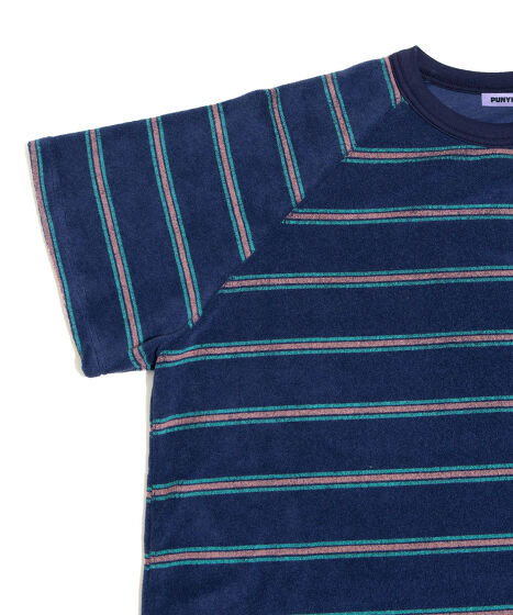 tシャツ ボーダーパイルビッグＴシャツ レディース メンズ ワンフォークロージング 1111clothing ボーダー Tシャツ メンズ