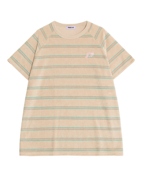 tシャツ ボーダーパイルビッグＴシャツ レディース メンズ ボーダーパイルビッグTシャツ[商品：PN25SS-063] - PUNYUS