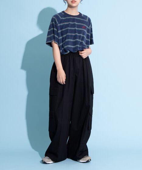 ボーダーパイルビッグTシャツ[商品：PN25SS-063] - PUNYUS
