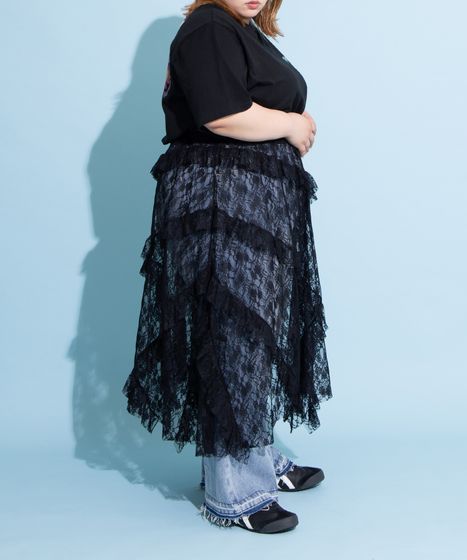 レースレイヤードスカート[商品：PN25SS-064] - PUNYUS Online Store