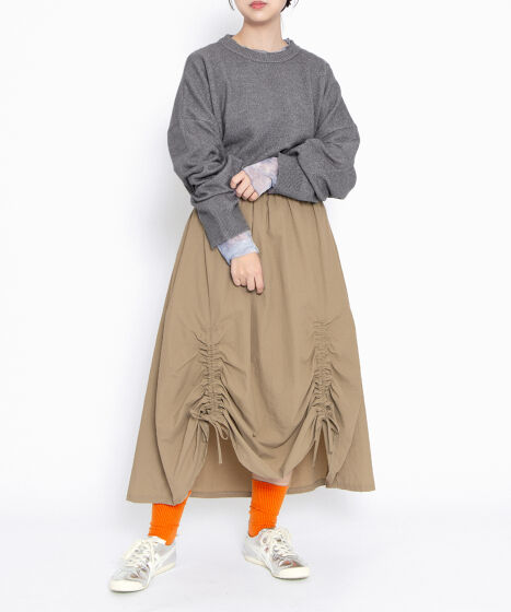 ドロストフレアスカート[商品：PN25SS-065] - PUNYUS Online Store