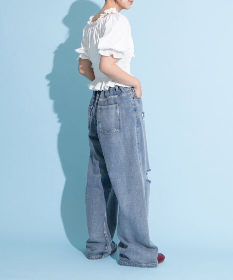 PEACE NOW * オープンショルダーブラウス 肩あきトップス ブラウス オープンショルダー[品番：GS000012259