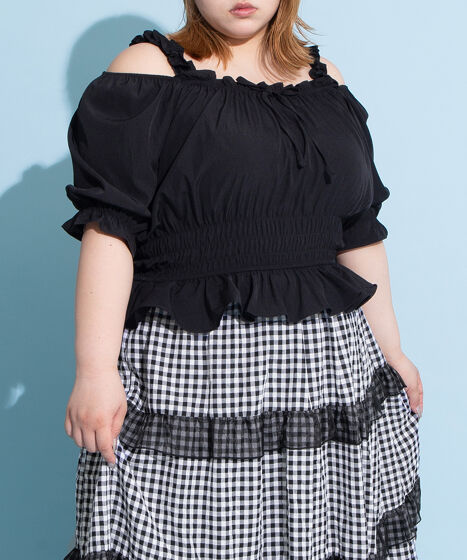 2WAYオフショルダーブラウス[商品：PN25SS-066] - PUNYUS Online Store