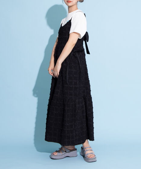 リボンポケットフクレワンピース[商品：PN25SS-070] - PUNYUS Online