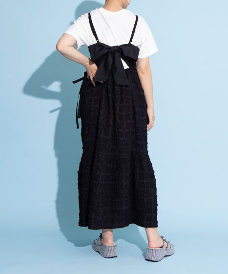 リボンポケットフクレワンピース[商品：PN25SS-070] - PUNYUS
