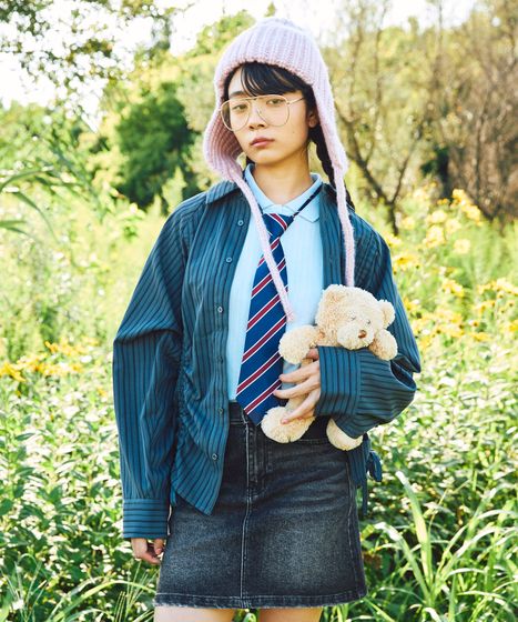 台形デニムミニスカート[商品：PN25T-002] - PUNYUS Online Store