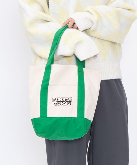 ロゴ刺繍キャンバスミニトートバッグ[商品：PN25T-008] - PUNYUS