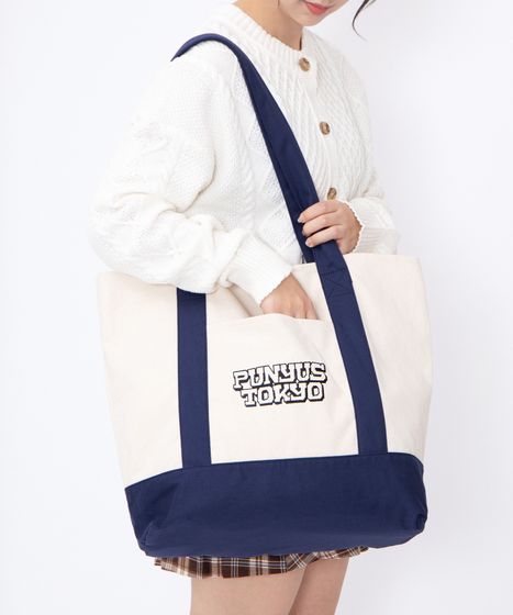 ロゴ刺繍キャンバストートバッグ[商品：PN25T-009] - PUNYUS Online