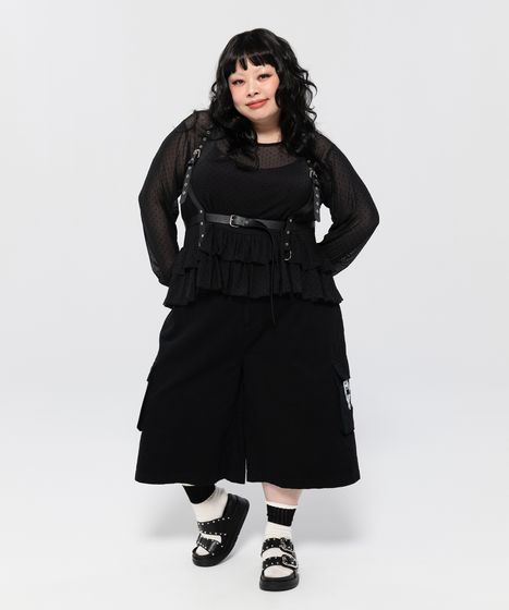 D&G ロゴジップ ハーフパンツ 46 黒 PUNYUSロゴカーゴハーフパンツ[商品：PN26AW-002] - PUNYUS Online