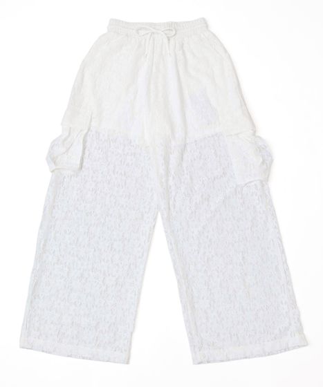 レースカーゴパンツ[商品：PN26AW-008] - PUNYUS Online Store / 公式通販