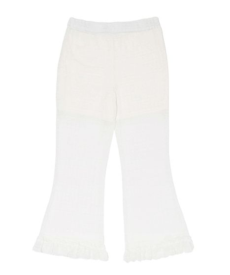 レースフリルフレアパンツ[商品：PN26AW-012] - PUNYUS Online Store