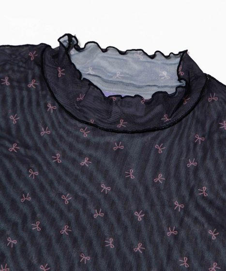 リボンシアーハイネックトップス[商品：PN26AW-014] - PUNYUS Online