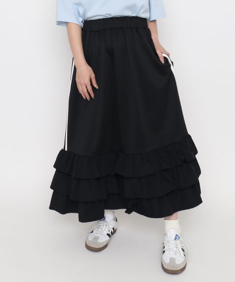 フリルティアードジャージロングスカート[商品：PN26AW-015] - PUNYUS