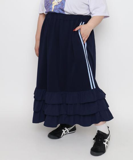 フリルティアードジャージロングスカート[商品：PN26AW-015] - PUNYUS