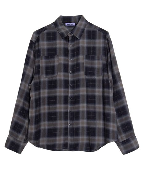 オンブレチェックシャツ[商品：PN26AW-021] - PUNYUS Online Store