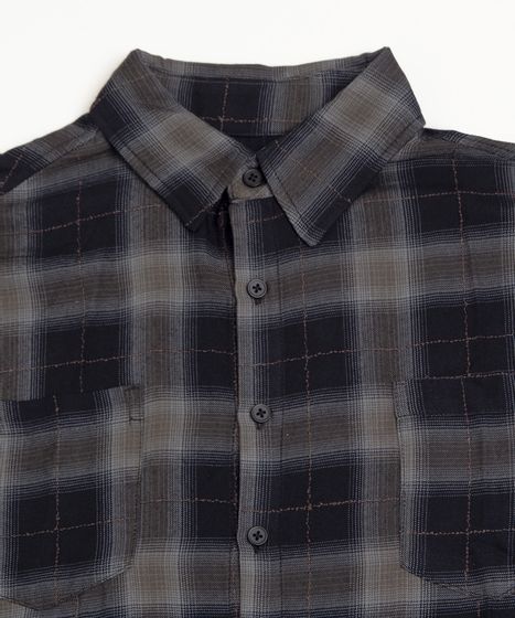 オンブレチェックシャツ[商品：PN26AW-021] - PUNYUS Online Store