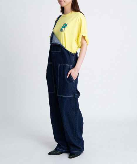 ロゴ刺繍デニムオーバーオール[商品：PN26SS-002] - PUNYUS Online
