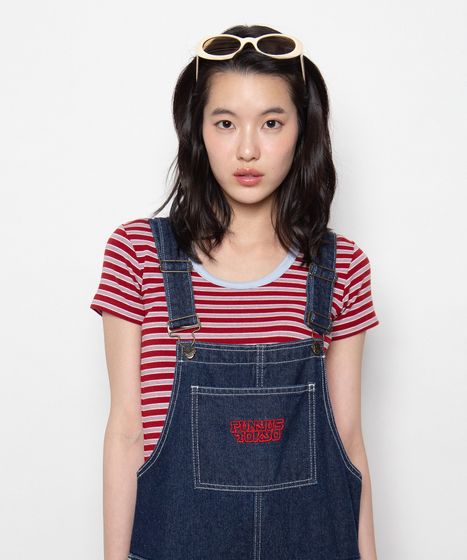 ロゴ刺繍デニムオーバーオール[商品：PN26SS-002] - PUNYUS Online