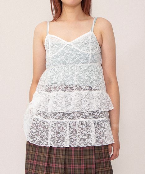 レースミニキャミワンピース[商品：PN26SS-003] - PUNYUS Online Store