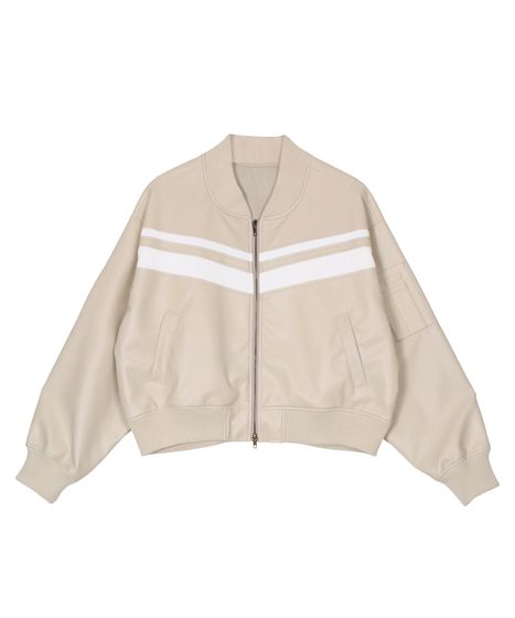 合皮ラインブルゾン[商品：PN26SS-006] - PUNYUS Online Store / 公式通販