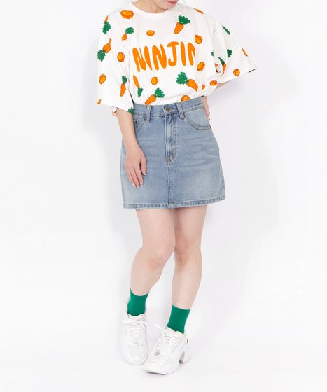 台形デニムミニスカート[商品：PN26SS-007] - PUNYUS Online Store