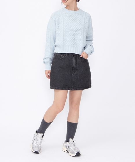 台形デニムミニスカート[商品：PN26SS-007] - PUNYUS Online Store