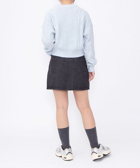 台形デニムミニスカート[商品：PN26SS-007] - PUNYUS Online Store