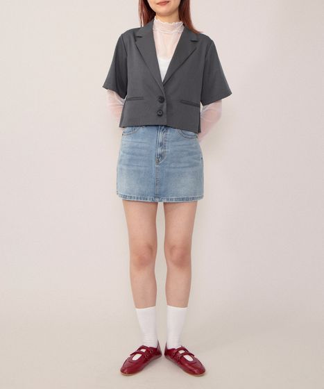 台形デニムミニスカート[商品：PN26SS-007] - PUNYUS Online Store