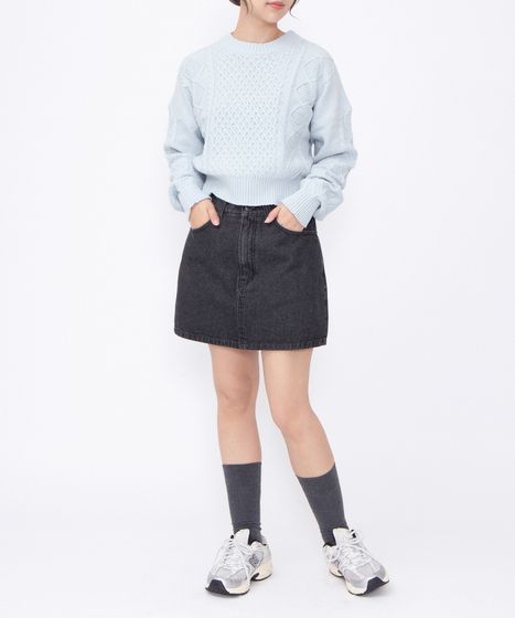 台形デニムミニスカート[商品：PN26SS-007] - PUNYUS Online Store