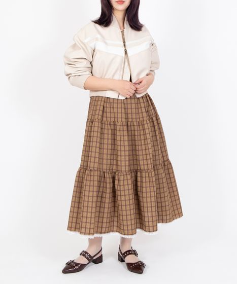 チェック柄キャミワンピース[商品：PN26SS-008] - PUNYUS Online Store