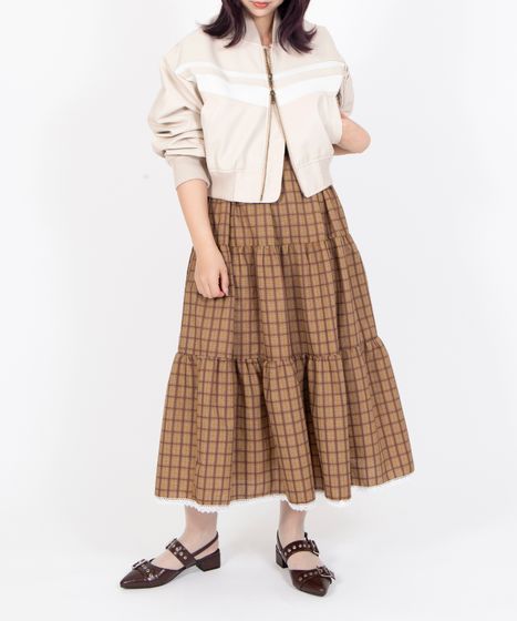チェック柄キャミワンピース[商品：PN26SS-008] - PUNYUS Online Store