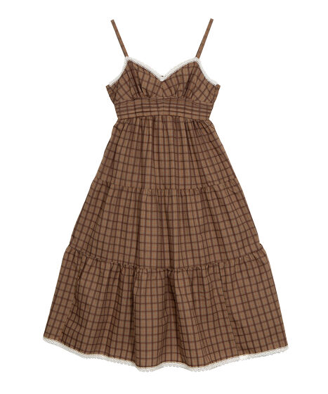 チェック柄キャミワンピース[商品：PN26SS-008] - PUNYUS Online Store