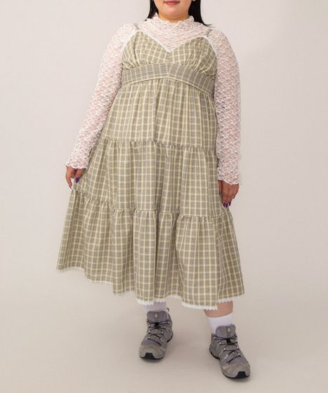 チェック柄キャミワンピース[商品：PN26SS-008] - PUNYUS Online Store