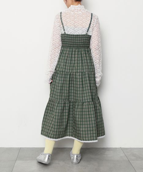 チェック柄キャミワンピース[商品：PN26SS-008] - PUNYUS Online Store