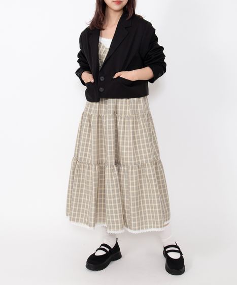 チェック柄キャミワンピース[商品：PN26SS-008] - PUNYUS Online Store