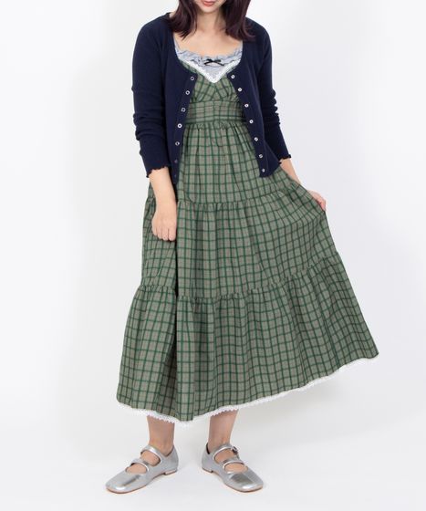 チェック柄キャミワンピース[商品：PN26SS-008] - PUNYUS Online Store