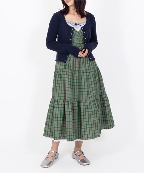チェック柄キャミワンピース[商品：PN26SS-008] - PUNYUS Online Store