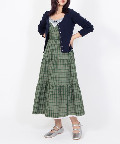 チェック柄キャミワンピース[商品：PN26SS-008] - PUNYUS Online Store