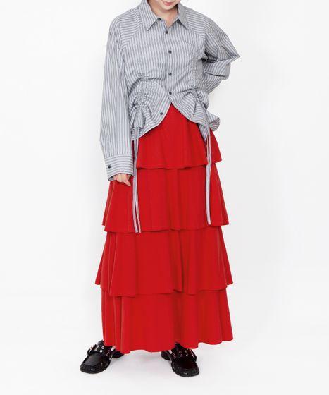 ティアードロングスカート[商品：PN26SS-009] - PUNYUS Online Store