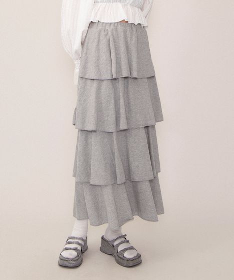 ティアードロングスカート[商品：PN26SS-009] - PUNYUS Online Store