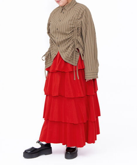 ティアードロングスカート[商品：PN26SS-009] - PUNYUS Online Store