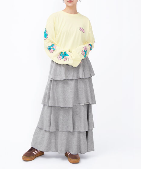 ティアードロングスカート[商品：PN26SS-009] - PUNYUS Online Store