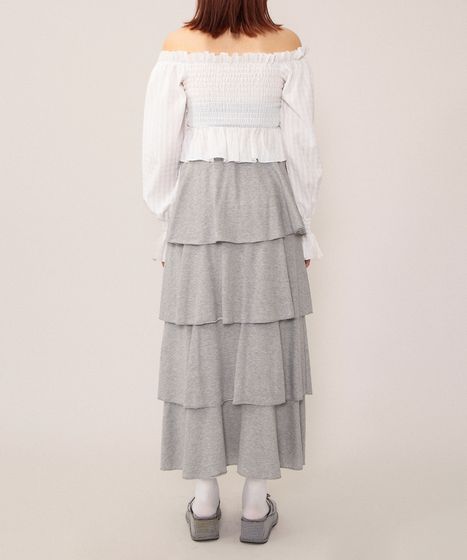 ティアードロングスカート[商品：PN26SS-009] - PUNYUS Online Store