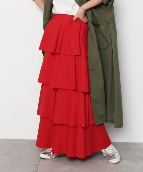ティアードロングスカート[商品：PN26SS-009] - PUNYUS Online Store