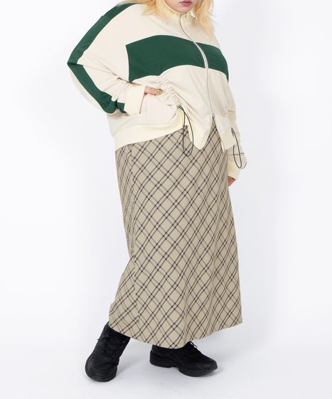 チェック柄ロングスカート[商品：PN26SS-010] - PUNYUS Online Store