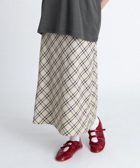値下げOzz Oneste ロングスカート チェック柄 チェック柄ロングスカート[商品：PN26SS-010] - PUNYUS Online Store