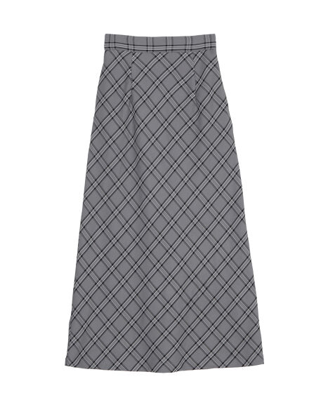 チェック柄ロングスカート[商品：PN26SS-010] - PUNYUS Online Store