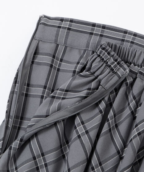 チェック柄ロングスカート[商品：PN26SS-010] - PUNYUS Online Store